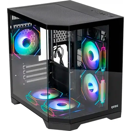 Корпус QUBE CRYSTAL ARGB Black (CRYSTAL_GBNU3) Без БП - фото 4