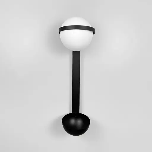 Бра у чорному видовженому корпусі із плафоном та підставкою 60х17 см Line F Арт. WB30/600 BK - фото 8