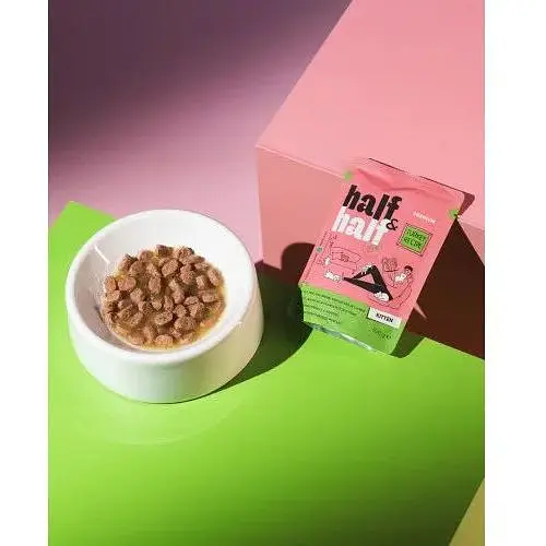 Корм влажный Half&Half для котят кусочки с индейкой в ​​желе в форме пауча 100 г - фото 4