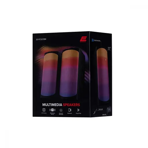 Мультимедийная акустика 2E PCS231 RGB Matrix 2.0 USB Black (2E-PCS231BK) - фото 2