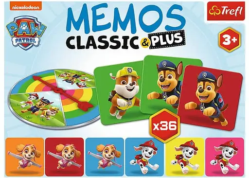 Настольная игра Trefl Мемо Классические. Щенячий патруль (Memos Classic&plus. Paw Patrol) (02269) - фото 2