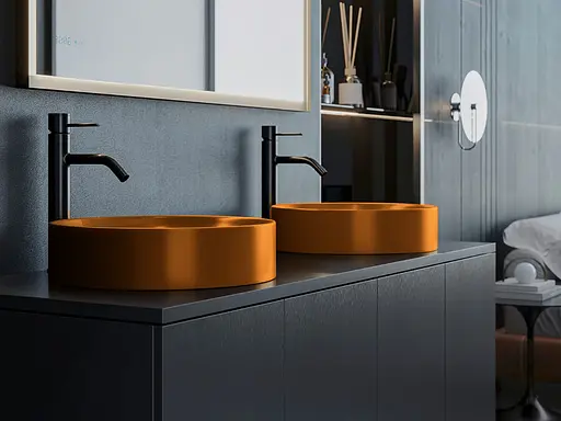 Умивальник Volle 43x43x10,5 см оранжевий 13-40-455Orange, Цветной - фото 3