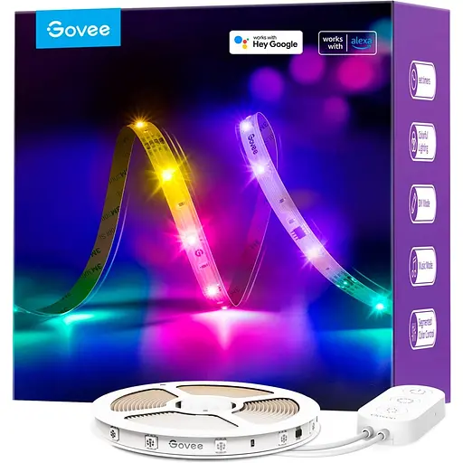 Світлодіодна стрічка Govee H618A Basic Wi-Fi + Bluetooth LED Strip Lights RGBICW 5м (H618A3D1) [136705]