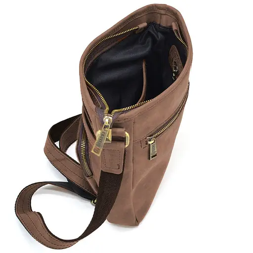 Чоловіча шкіряна сумка з кишенею TARWA 22х25.5х3.5 см sum0028296 - фото 6
