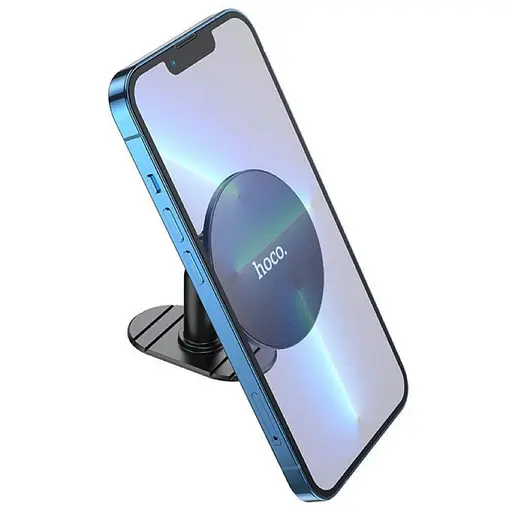 Автотримач для телефона HOCO H13 Fine jade ring magnetic car holder(center console) Black - фото 7