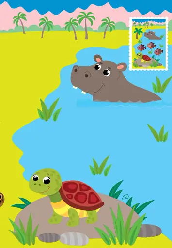 Прості аплікації великими наліпками. Тварини світу - фото 3