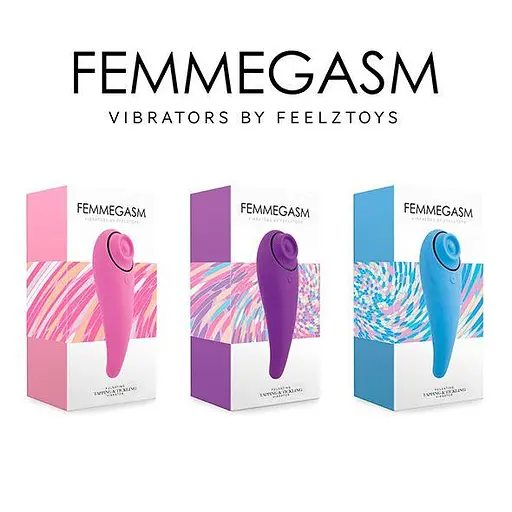 Вібратор з пульсацією FeelzToys FemmeGasm 14 см рожевий - фото 8