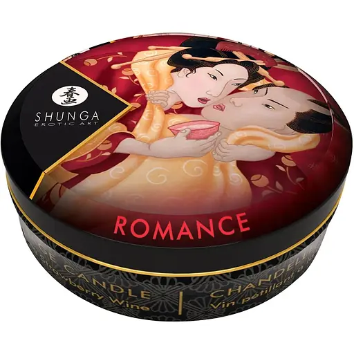 Масажна свічка Shunga Massage Candle полуничне вино, 30 мл - фото 2