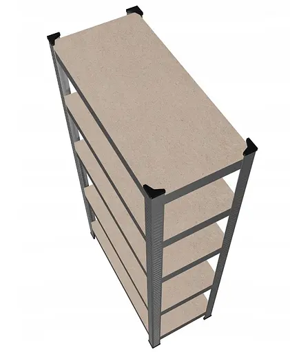 Стелаж металевий 222x110x50 6 полиць (сірий) - фото 6