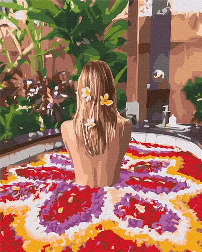 Картина по номерам на подрамнике Brushme Цветок Бали