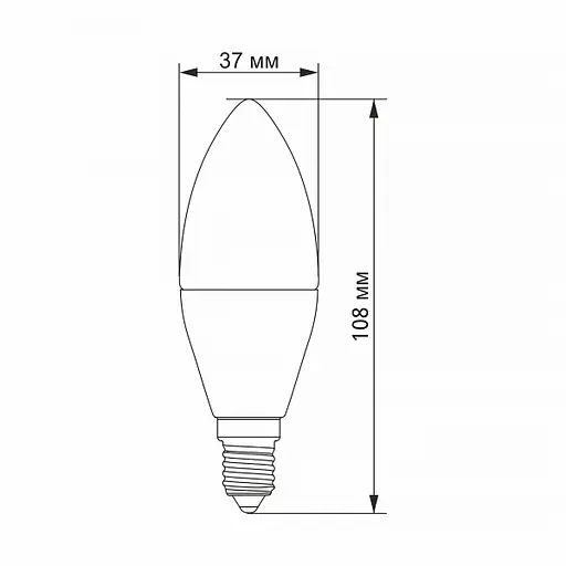 LED лампа Videx C37h 6W E14 4100K - фото 3
