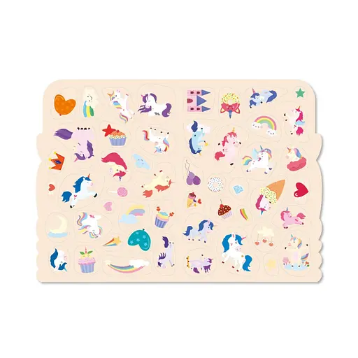 Дитяча розвиваюча розмальовка "Єдинороги" Апельсин РМ-74-04, 50 стікерів - фото 2