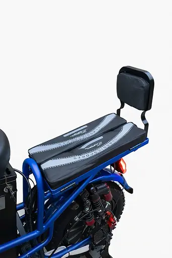 Электровелосипед Minako Monster (2000W, 60V, 36Ah) +Гидравлический тормоз +Раскладной Багажник / сиденье Синий - фото 2