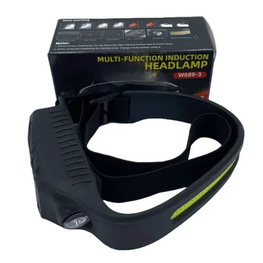 Налобний ліхтар W689-3 Ліхтарик на голову з датчиком руху LED ліхтарик на лоб - фото 5