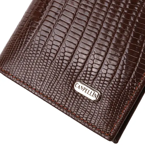 Мужской кожаный кошелек Canpellini 9.2х18.8х1 см acs0025609 - фото 3