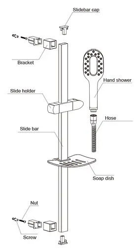 Душовий гарнітур Gappo G8011, хром - фото 2
