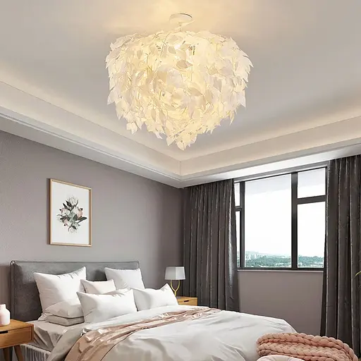 Підвісний білий світильник TRIO у флористичних мотивах d120 см Line.F MJ 185-120 - фото 1