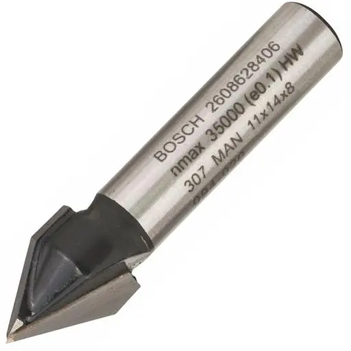 Фреза пазова V-подібна Bosch Professional V Std S8 D11 L14 60° (2.608.628.406)