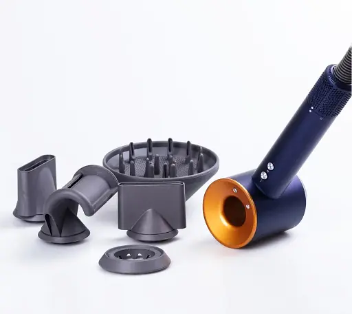 Фен з іонізацією Super Hair Dryer 5в1 безшумний з 5 насадками для укладання волосся синій - фото 4