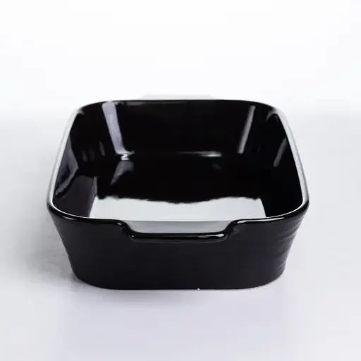 Форма для запікання порцелянова Yiwu 2.3 л 31х21х6 см чорна для запіканки овочів м'яса S12926 - фото 2