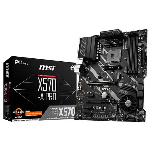 Материнська плата MSI X570-A Pro (X570-A Pro) (Socket AM4, AMD X570, ATX) Б/в - фото 4
