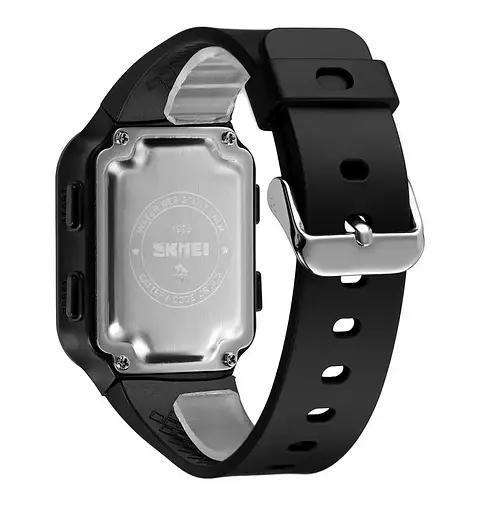 Часы цифровые наручные Skmei 1995 (Черный с черным) - фото 6