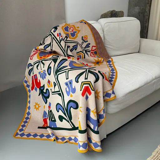 Плед Orner Дерево життя бежевий 130 x 170 см - фото 7