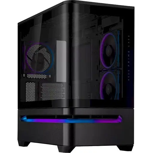 Корпус Asus Prime AP202 ARGB Tempered Glass черный, без БП, Mini Tower, для Micro-ATX/Mini-ITX, 2xUSB 3.2/1xType-C, макс. - фото 1