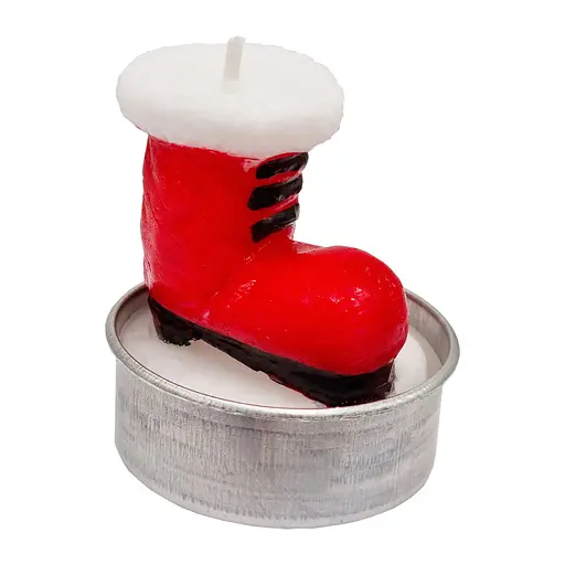 Новорічна свічка "Чобіток" 10-77-4 розмір свічки 3,5х5 см