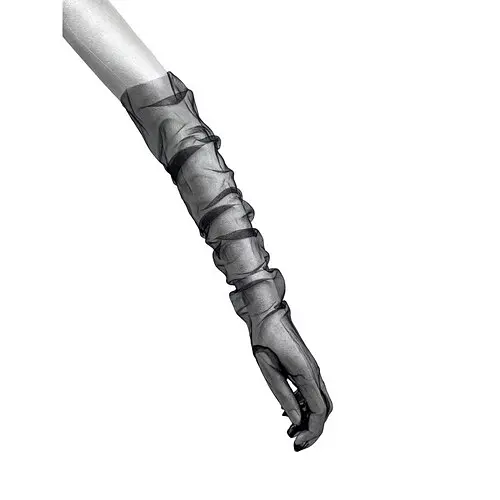 Перчатки фатиновые длинные - фото 1