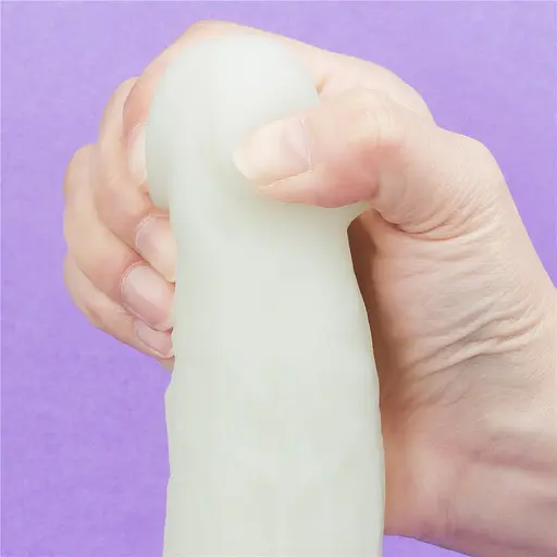Неоновый фаллоимитатор LoveToy Lumino Play 26.9 см голубой - фото 16