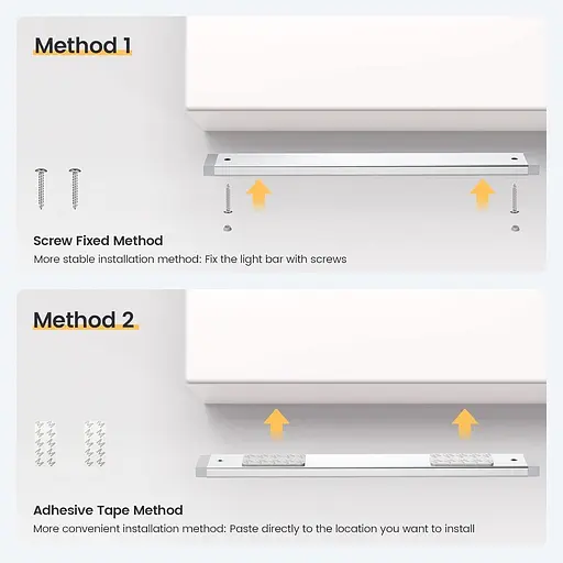 Кухонні світильники Enteenly Under Cabinet, 30 см 66 світлодіодів з датчиком ручної хвилі світлодіодне світло 2700K - фото 2