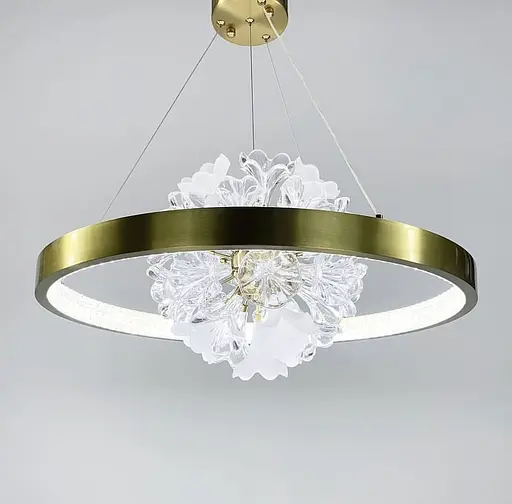 Люстра во флористических мотивах с декоративными цветками Ø 80 см Line F | Ст. D9002-800 - фото 5