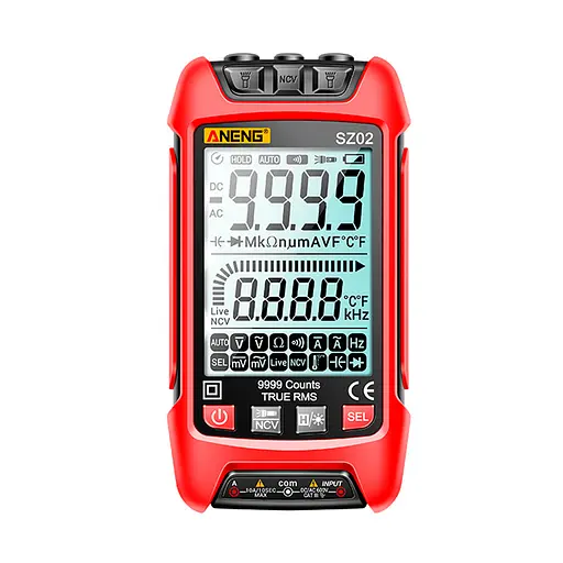 Мультиметр ANENG AN-SZ02, измерение: V, A, R, C, T, F - фото 2