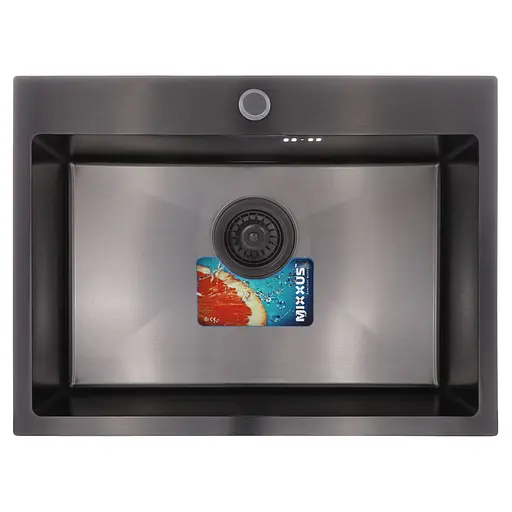 Набор кухонная мойка со смесителем и дозатором Mixxus SET-6045-200x1.0-PVD MX0587, Черный матовый - фото 4