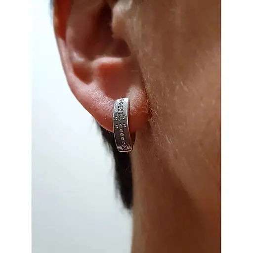 Серебряные серьги Агни ТАНДЕМ с фианитами. 2182/1Р-CZ - фото 2