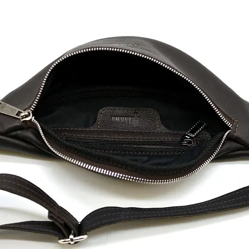 Кожаная мужская сумка на пояс TARWA 11х28х6 см sum0025981 - фото 2