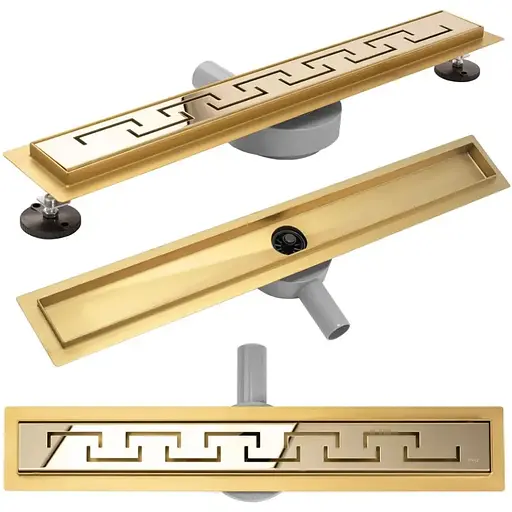 Душовий канал Rea Greek Pro 90 см gold REA-G8030 - фото 1