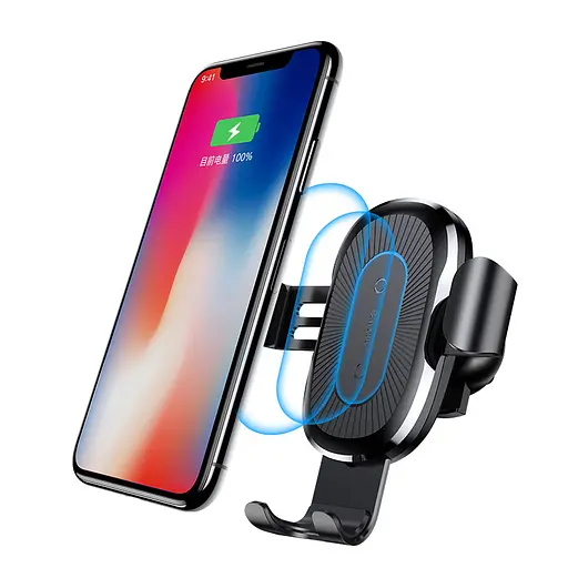 Автотримач з БЗП Baseus Gravity Wireless Air Vent (WXYL) Чорний