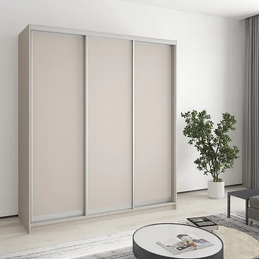 Шкаф-купе трехдверный MebelStar Уни AL 3ДСП 180x45x240 см Кашемир (MBS-1623)