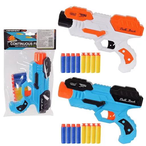 Пістолет JM 110-66, 8 м'яких снарядів, у пакеті (6983104410170) МІКС - фото 1