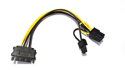 Кабель питания для видеокарты 6/8-pin to SATA M, 0.2м - фото 3