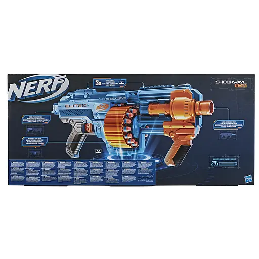 Уцінка. Іграшкова зброя бластер Hasbro Nerf Shockwave RD-15 Elite 2.0 (E9527) - фото 7