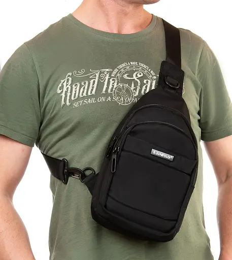 Сумка слинг Lanpad тканевая черный sum0028754 - фото 2