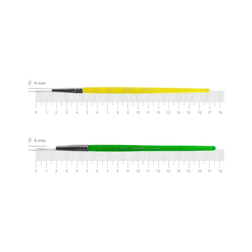 Набор кистей №1 синтетика 2шт круглая (№6 8) Rosa Kids - фото 8