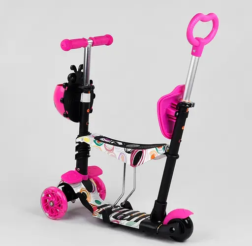 Самокат 5 в 1 Best Scooter 75009 рожевий - фото 4