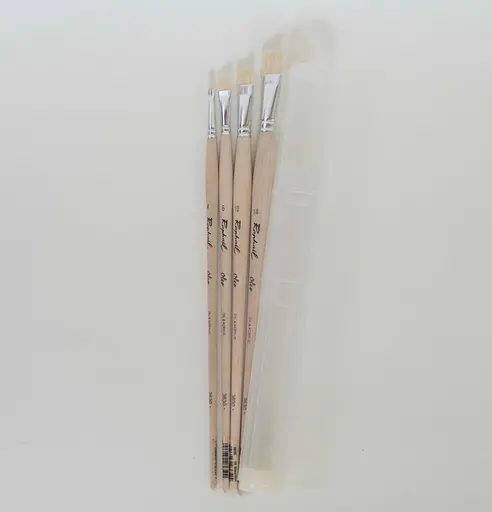 Набор кистей для масла Raphael Oleo, 4 шт, 4, 6, 10, 14, в тубусе - фото 4