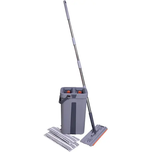 Комплект для уборки Cleaning Products Household швабра плоская и ведро с отжимом HP-35015-20