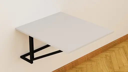 Стіл розкладний Олександр 1 Ferrum-decor 750x600x700 Чорний метал ДСП Біле 16 мм (FRD-104892) - фото 4