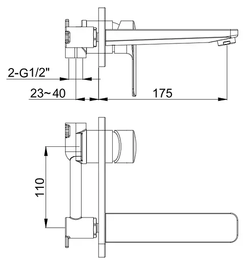 Смеситель для умывальника Kohlman Texen хром + Box скрытого монтажа QW185T Хром - фото 2